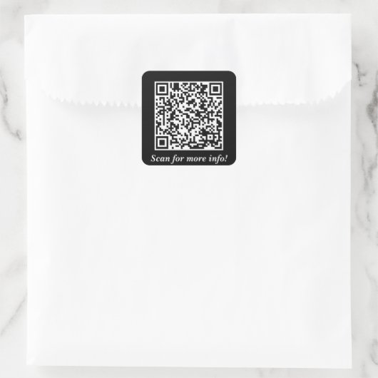 Custom QR Code Square Stickers (Tasche)