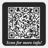 Custom QR Code Square Stickers (Vorderseite)