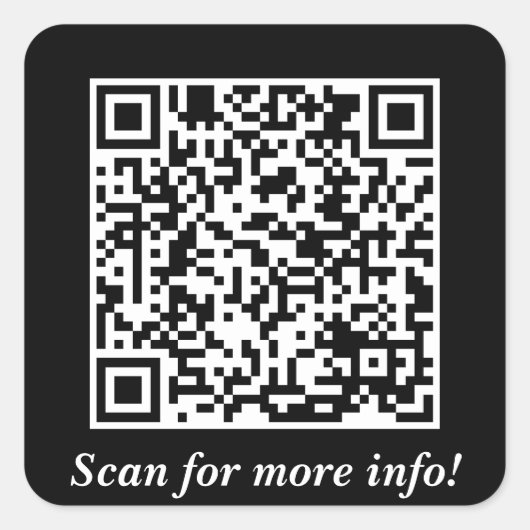 Custom QR Code Square Stickers (Vorderseite)