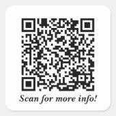 Custom QR Code Square Stickers (Vorderseite)