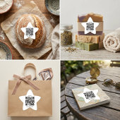 Custom QR Code Star Shaped Sticker 
