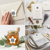 Custom QR Code Star Shaped Wedding Sticker