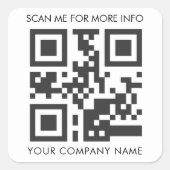 Custom QR Code Stickers (Vorderseite)
