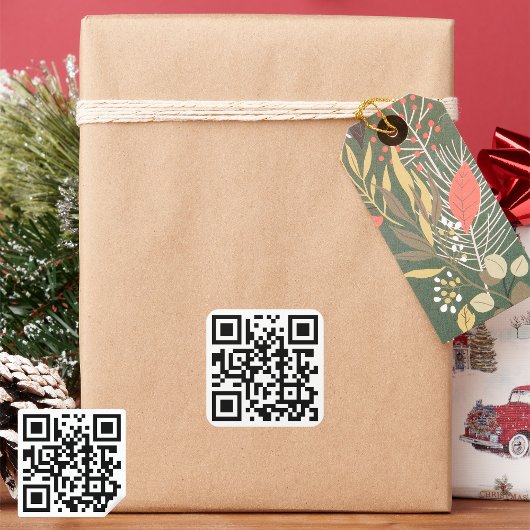 Custom QR Code Stickers: Boost your business Quadratischer Aufkleber