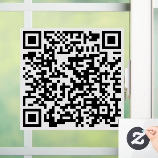 Custom QR Code Store Business Chic Trendy Fensteraufkleber (Zuhause)