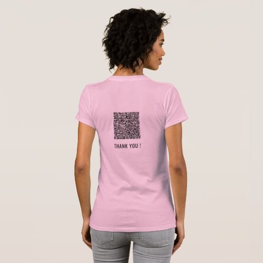 Custom QR Code T - Shirts Ihr eigenes Design Funny (Schwarz voll)
