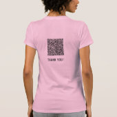 Custom QR Code T - Shirts Ihr eigenes Design Funny (Rückseite)