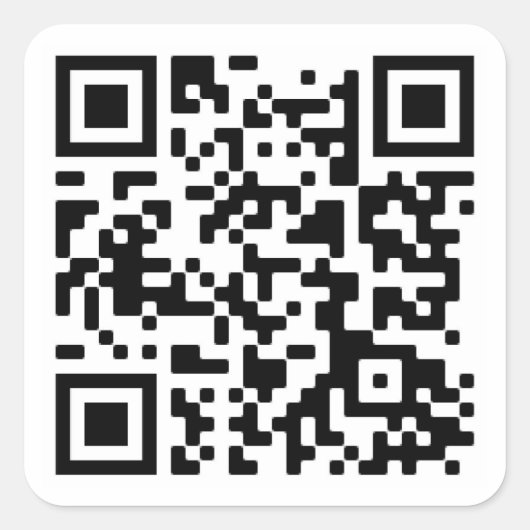Custom QR Code Template Square Sticker (Vorderseite)