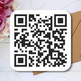 Custom QR Code Template Square Sticker