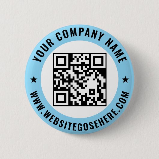 Custom QR Code Text Business Promotional Design Button (Vorderseite)