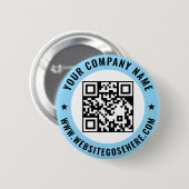 Custom QR Code Text Business Promotional Design Button (Vorne & Hinten)