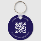 Custom QR Code Text Color Promo Keychains Schlüsselanhänger (Rückseite)