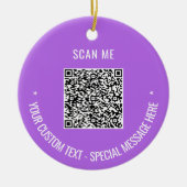 Custom QR Code Text Weihnachtsschmuck Ihre Farben (Vorne)