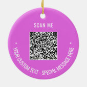 Custom QR Code Text Weihnachtsschmuck Ihre Farben (Hinten)