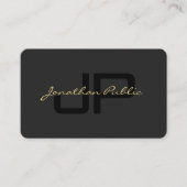 Custom QR Code Typografie Gold Text Name Script Visitenkarte (Vorderseite)