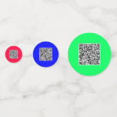 Custom QR Code und Business Logo Company Confetti Konfetti (Vorderseiten)