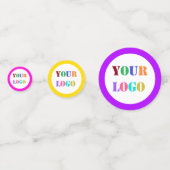 Custom QR Code und Business Logo Company Confetti Konfetti (Rückseiten)