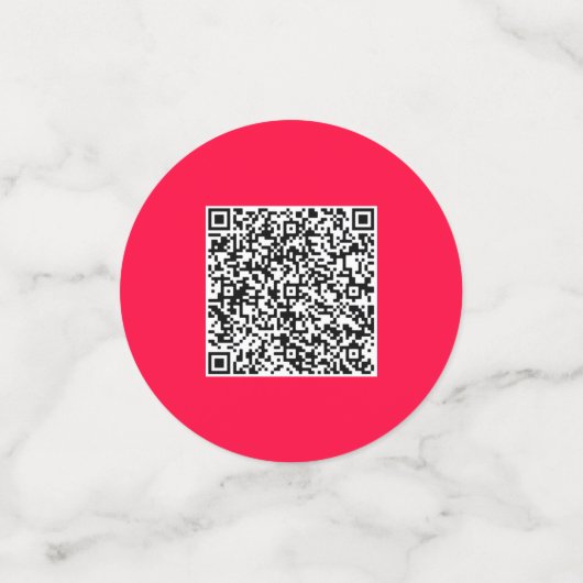 Custom QR Code und Business Logo Company Confetti Konfetti (Klein Vorderseite)