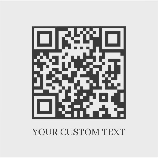 Custom QR Code | Upload Your Own Text Design Aufkleber (Vorderseite)