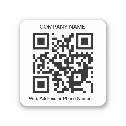 Custom QR Code Vinyl Sticker (Vorderseite)
