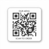 Custom QR Code Vinyl Sticker (Vorderseite)