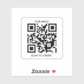 Custom QR Code Vinyl Sticker (Blatt)