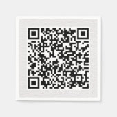 Custom QR Code Website Link Cocktail Serviette (Vorderseite)