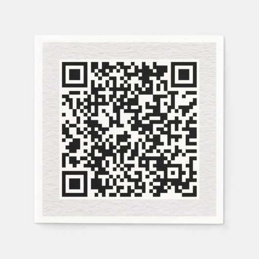 Custom QR Code Website Link Cocktail Serviette (Vorderseite)