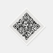 Custom QR Code Website Link Cocktail Serviette (Ecke)