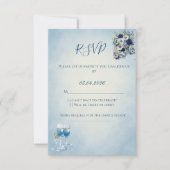 Custom QR Code Wedding RSVP Card Karte (Vorderseite)