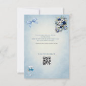 Custom QR Code Wedding RSVP Card Karte (Rückseite)