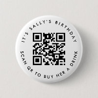 Custom Qr codes Cash App Birthday Button, Gastgesc