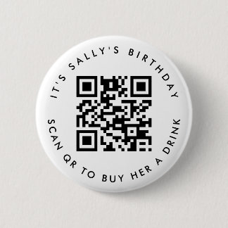 Custom Qr codes Cash App Birthday Button, Gastgesc Button