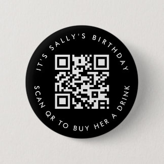 Custom Qr codes Cash App Birthday Button, Gastgesc Button
