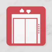 Custom QR Elevator Contractor Quadratische Visitenkarte (Vorderseite)