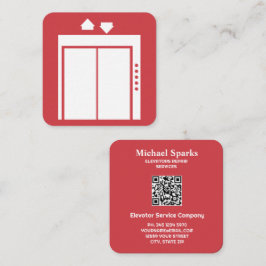 Custom QR Elevator Contractor Quadratische Visitenkarte
