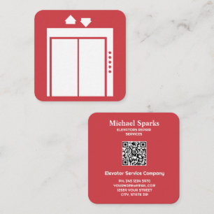 Custom QR Elevator Contractor Quadratische Visitenkarte