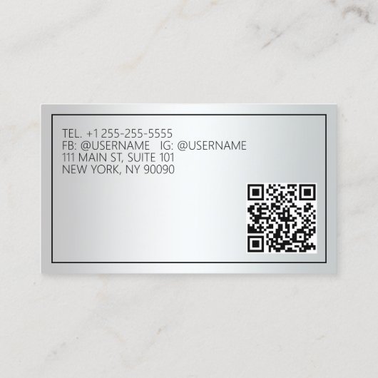 Custom QR Heiratsberater Visitenkarte (Rückseite)