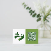 Custom QR Laderäume Visitenkarte (Stehend Vorderseite)