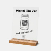 Custom QR Logo for Small Business Acrylic Sign Acrylschild (Winkel)