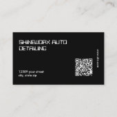 Custom QR Luxurious Car Detection Visitenkarte (Rückseite)