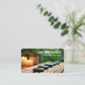 Custom QR Massage Wellness-Center Visitenkarte (Stehend Vorderseite)