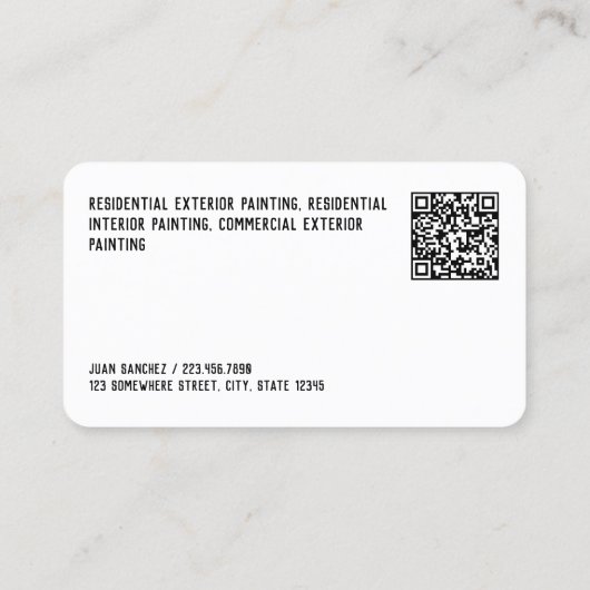 Custom QR Painter Visitenkarte (Rückseite)
