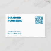 Custom QR Plumber Visitenkarte (Rückseite)