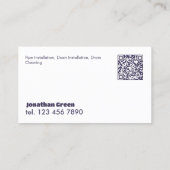Custom QR Plumber Visitenkarte (Rückseite)