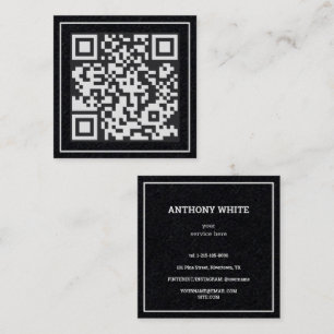 Custom QR Premium Quadratische Visitenkarte