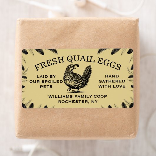 Custom Quail Egg Carton Labels for Your Farm (Insitu)