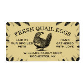 Custom Quail Egg Carton Labels for Your Farm (Vorne)