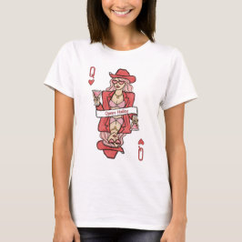 Custom Queen of Hearts Doodle Art T-Shirt