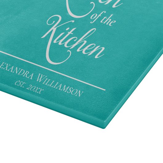 Custom Queen of the Kitchen Schneidebrett (Ecke)